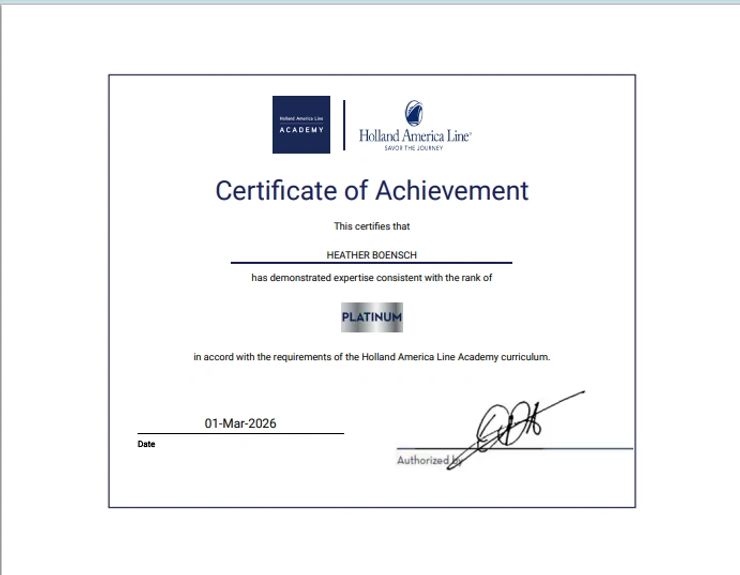 Certification – March 2026