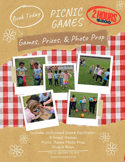 Classic Games - shoe box race- sifters
Potato Sack Race- Tug a War-Granny Pants- Sifters- Empty Nest