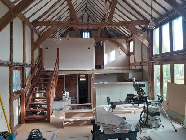 House renovation with wood structure