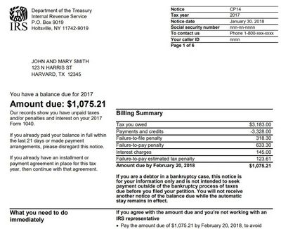 IRS tax bill.