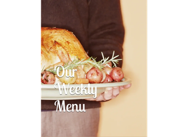 Person holding plate with roasted chicken and potatoes.