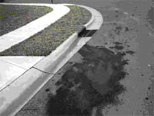 Image of oil spilled on highway
