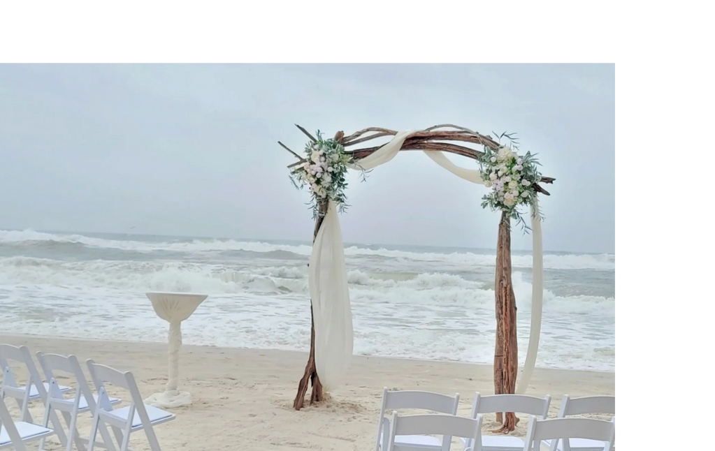 Wedding Ceremony Set Up on the Beach
