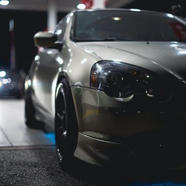 Professional car photography of a modified Acura RSX Type S