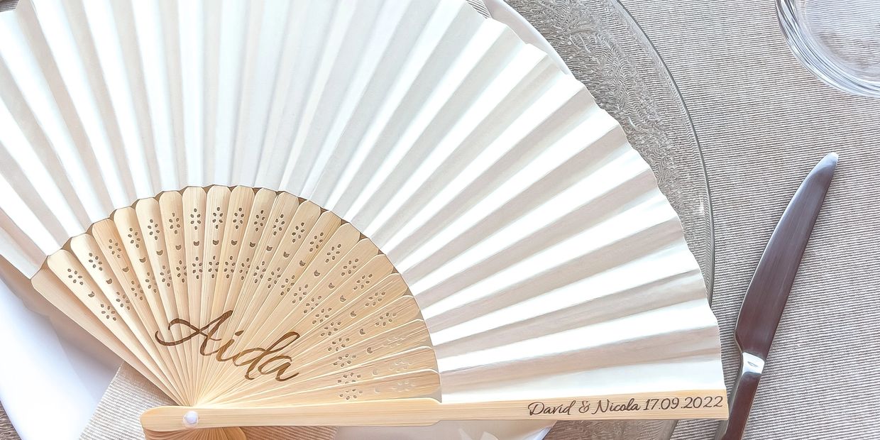 Laser Engraved Wedding Fans Abanico From We Laser Art