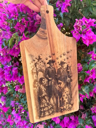 Feria - Edición limitada - obra de arte grabada con láser en tablero de madera por We Laser Art