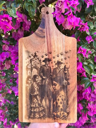 Feria - Edición limitada - obra de arte grabada con láser en tablero de madera por We Laser Art