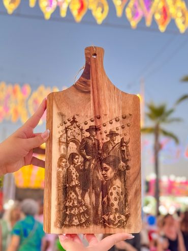Feria - Limited Edition - artwork laser engraved on wooden board by We Laser Art