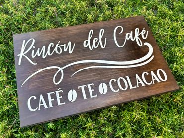 Rustic laser engraved signage by We Laser Art - laser engraving specialists Costa del Sol