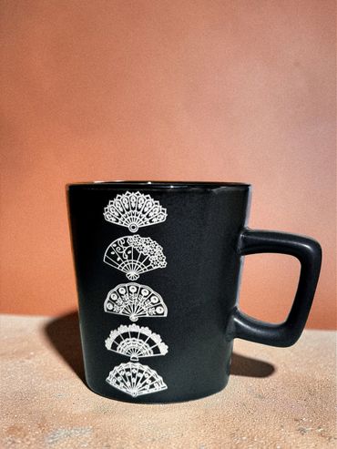 Laser engraved ceramic cup by We Laser Art, Costa del Sol