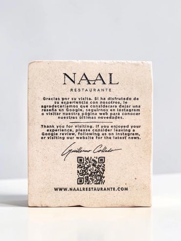 Laser engraved marble for NAAL Restaurante, Torreguadiaro by We Laser Art, Costa del Sol