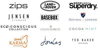 A list of all the brands with their associated logos