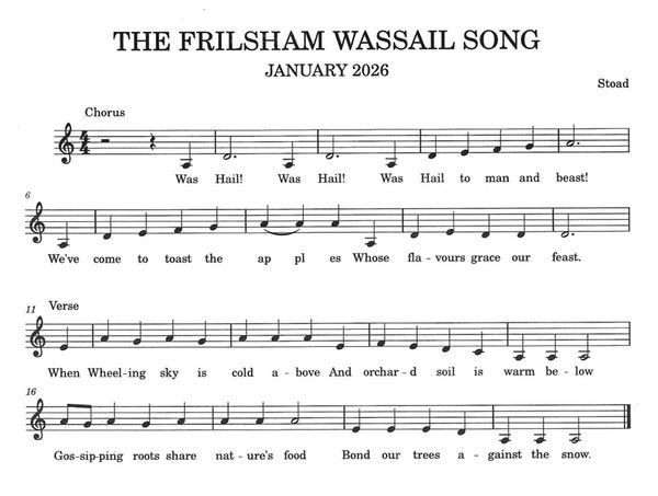 Musical score for Frilsham Wassail