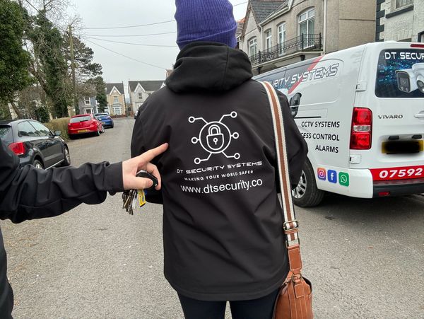 a woman wearing a custom jacket