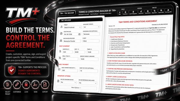 TM+ software for building, customizing, and managing T&M Terms and Conditions agreements.