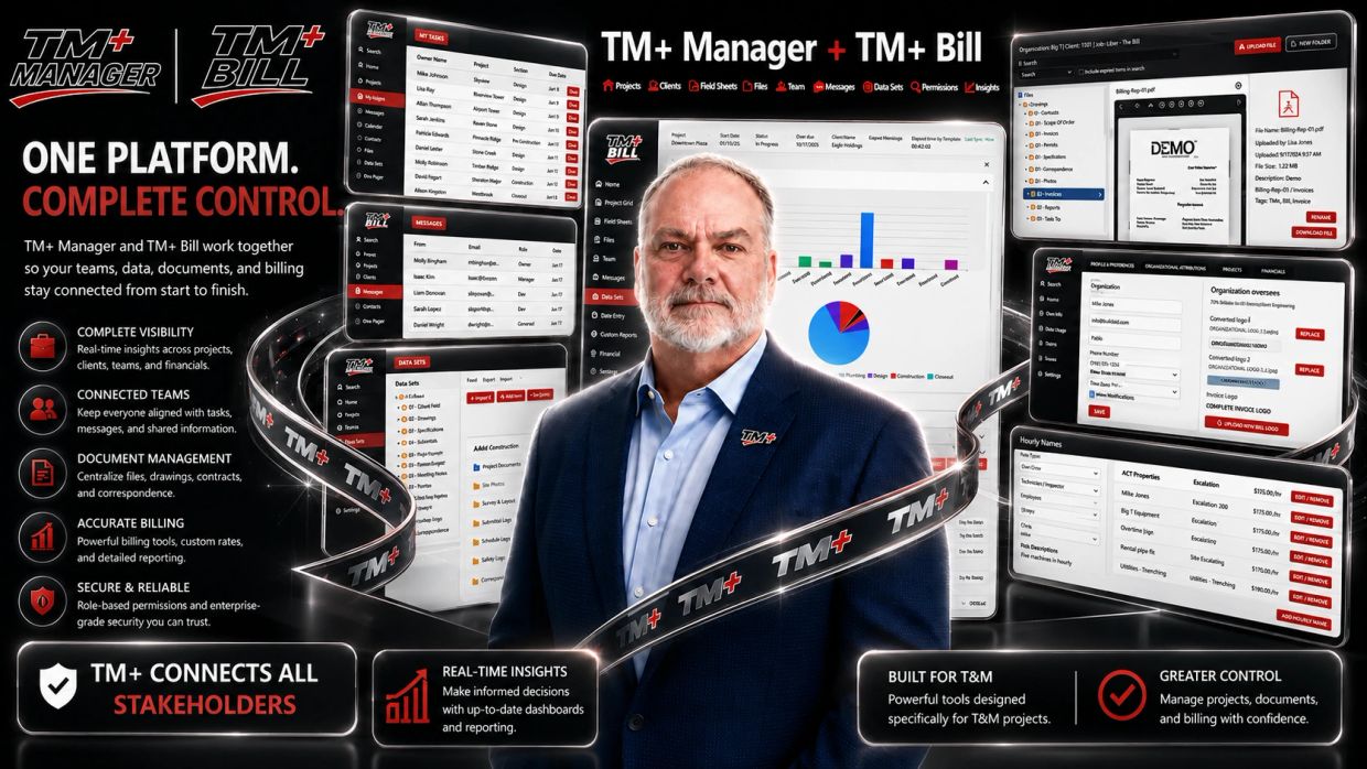 Greg Dillon, founder of TM Plus Time and Materials Software and the property loss industry T&M Subject Matter Expert.  Greg Dillon is also the founder of T&M Pro, T&M Estimator, and T&M Go.