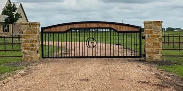 custom gate and entrance