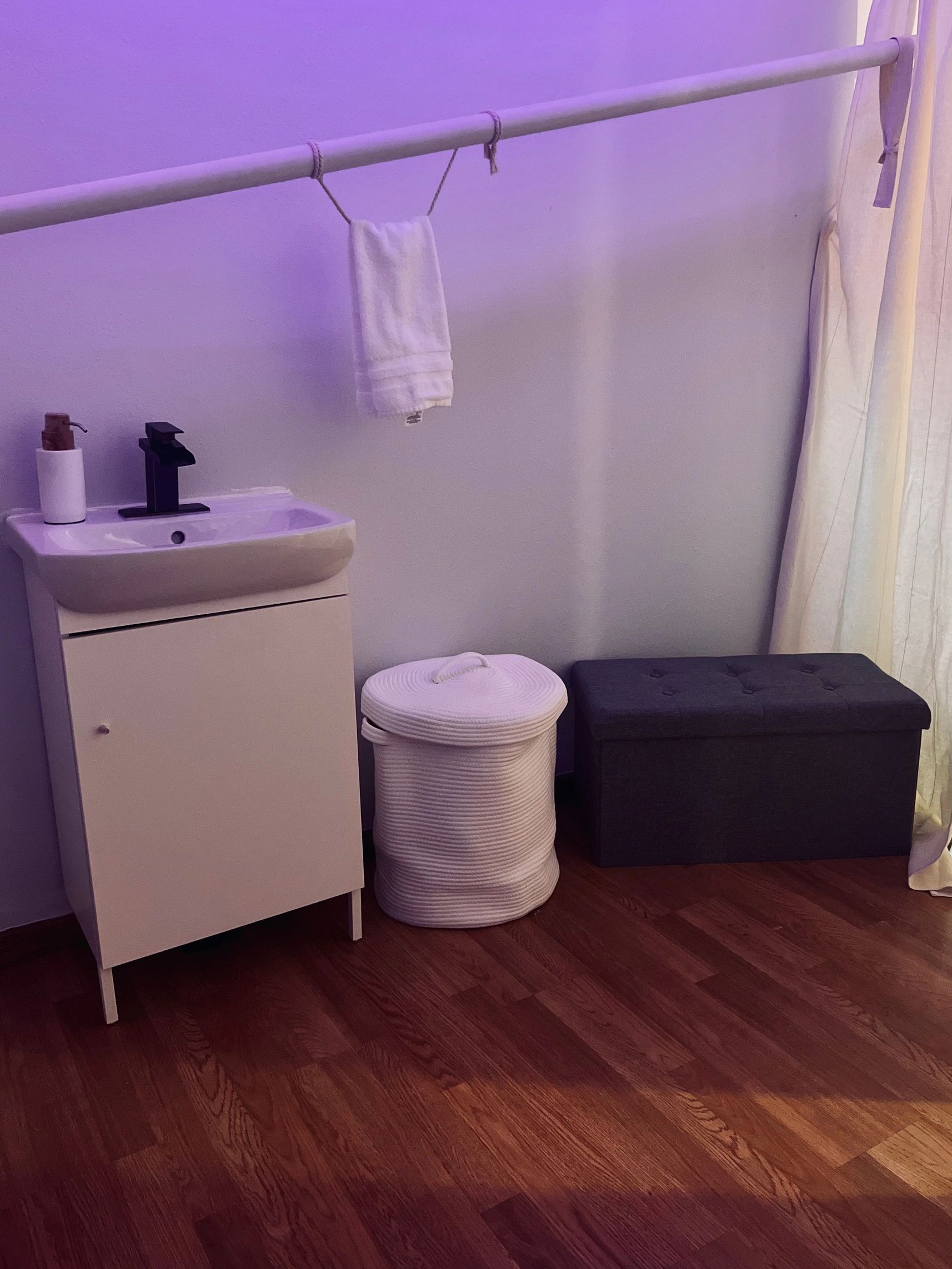 Wash area to be used by clients and therapists at The Surrenderance Massage Therapy