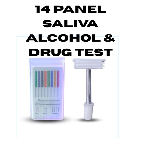 14 Panel Rapid Oral Fluid Drug Alcohol Test Swab Kit Instant Saliva ...