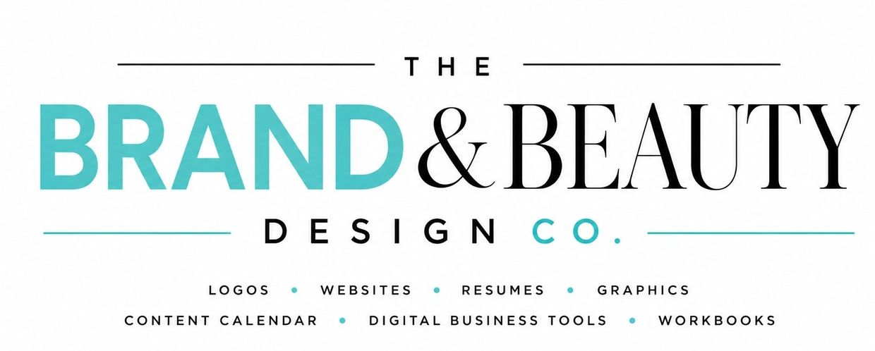 Logo for The Brand &amp; Beauty Design Co., specializing in logos, websites, resumes, and more.