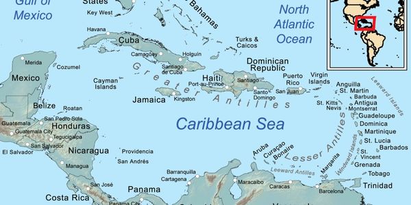 Map of Caribbean Regions