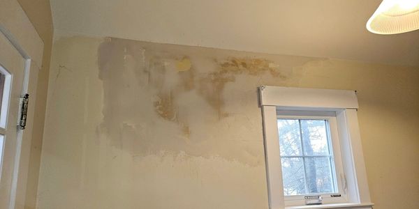 Here is a example of a 1' x 1' hole repairs in a wall before final sand and paint!