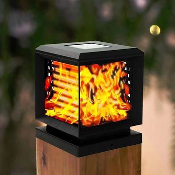 Solar flame lamp