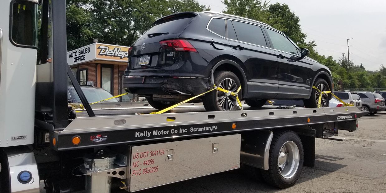 Our towing services being performed in Scranton, PA