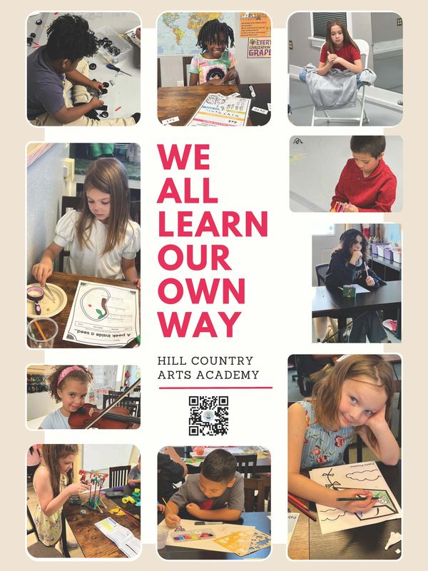 Collage of different students showing multiple learning styles.