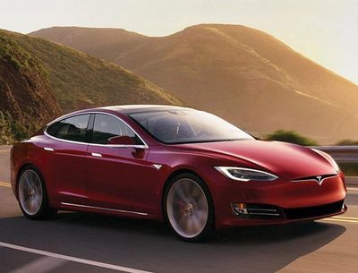 Red Tesla Model S for PCO Rental 