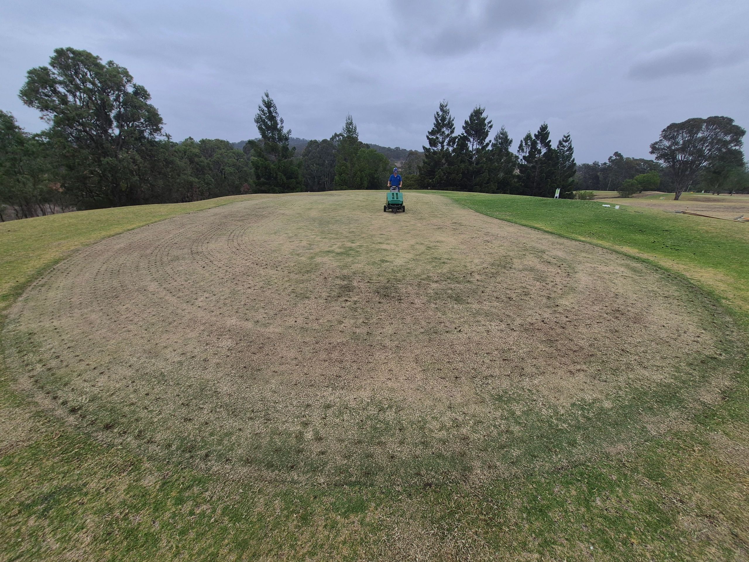 Eustondale Golf Course greens aeration and topdressing completed by 1st Class Lawn Care in Toowoomba