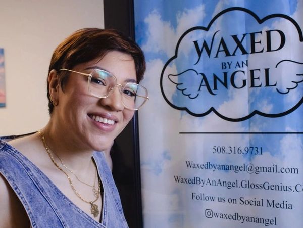 Brazilian Waxer Michelle standing in front of Business located in Worcester MA