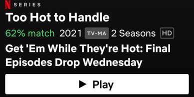 Too Hot to Handle, messaging, nonfiction series, Netflix