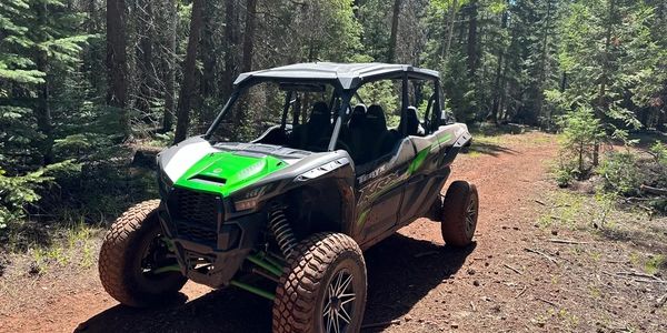 Kawasaki KRX 1000 Rental driving through National Forest in Arizona near Grear