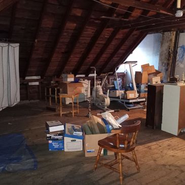 Attic clean out in Woonsocket, RI.