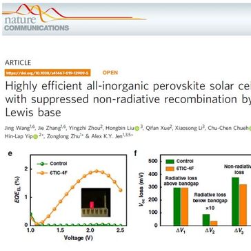 Using Enli Tech's ultra-sensitive EQE to prove the high Voc of the perovskite solar cell is due to n