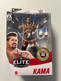 Kama signed WWE Elite Action Figure HOF 16 JSA Authenticated