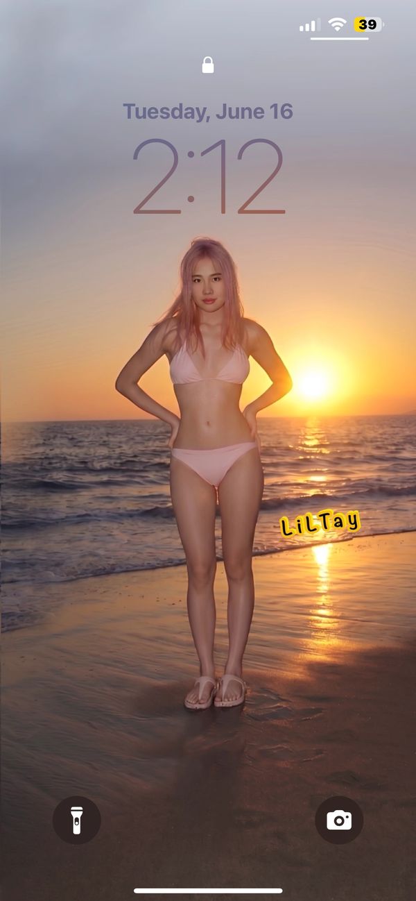 LiL Tay wallpaper and lock screen bikini beach sunset