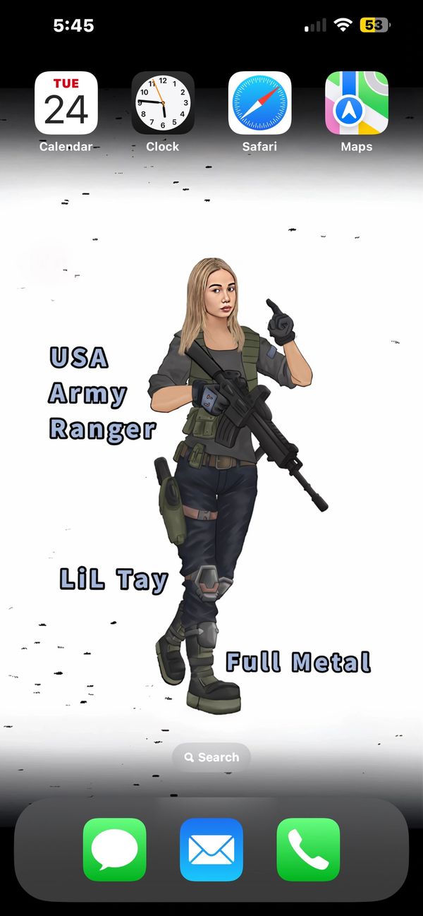 LiL Tay USA Army Ranger FULL METAL cartoon free wallpaper