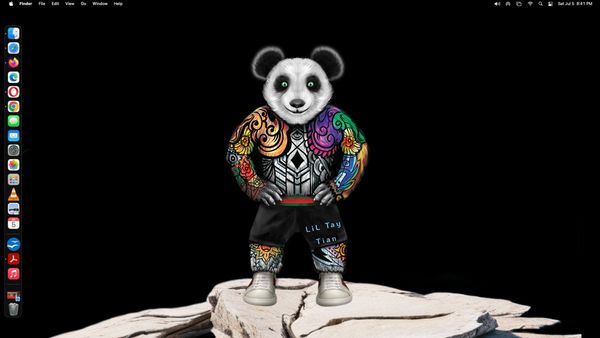 LiL Tay tattoo panda bear cartoon 16k free wallpaper 