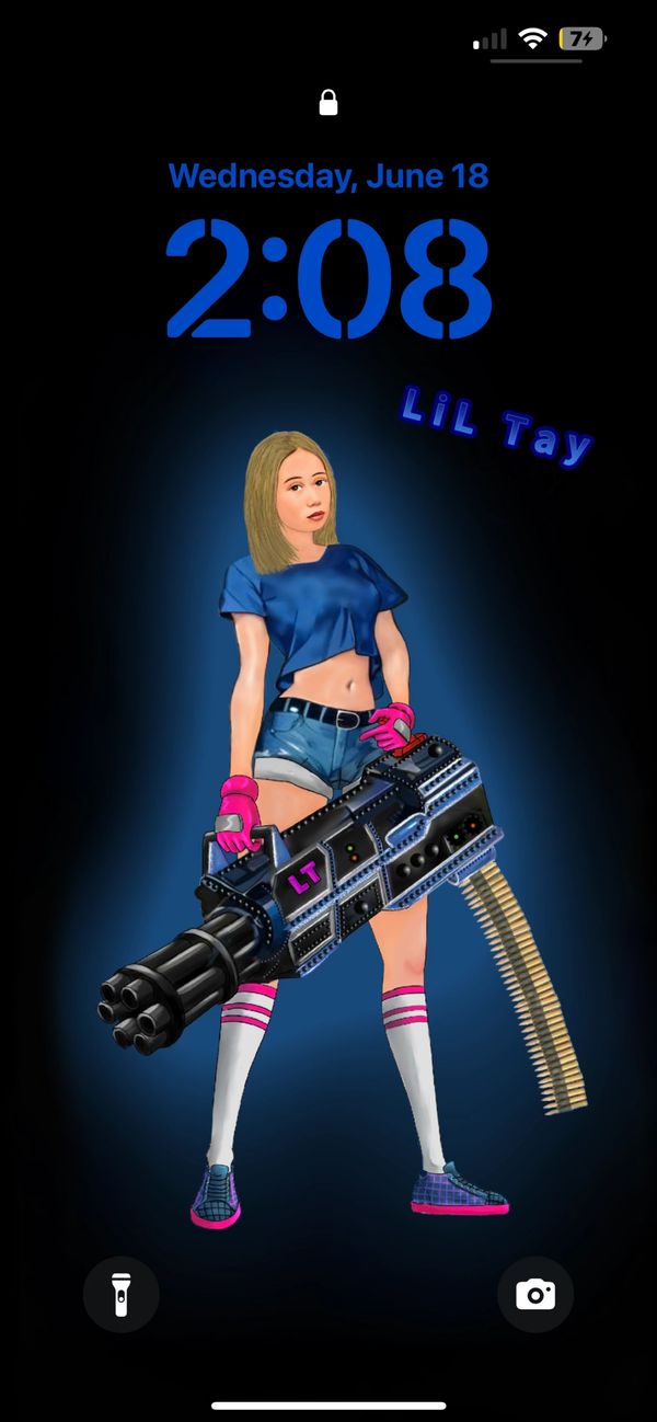 LiL Tay full metal cartoon free wallpaper black background