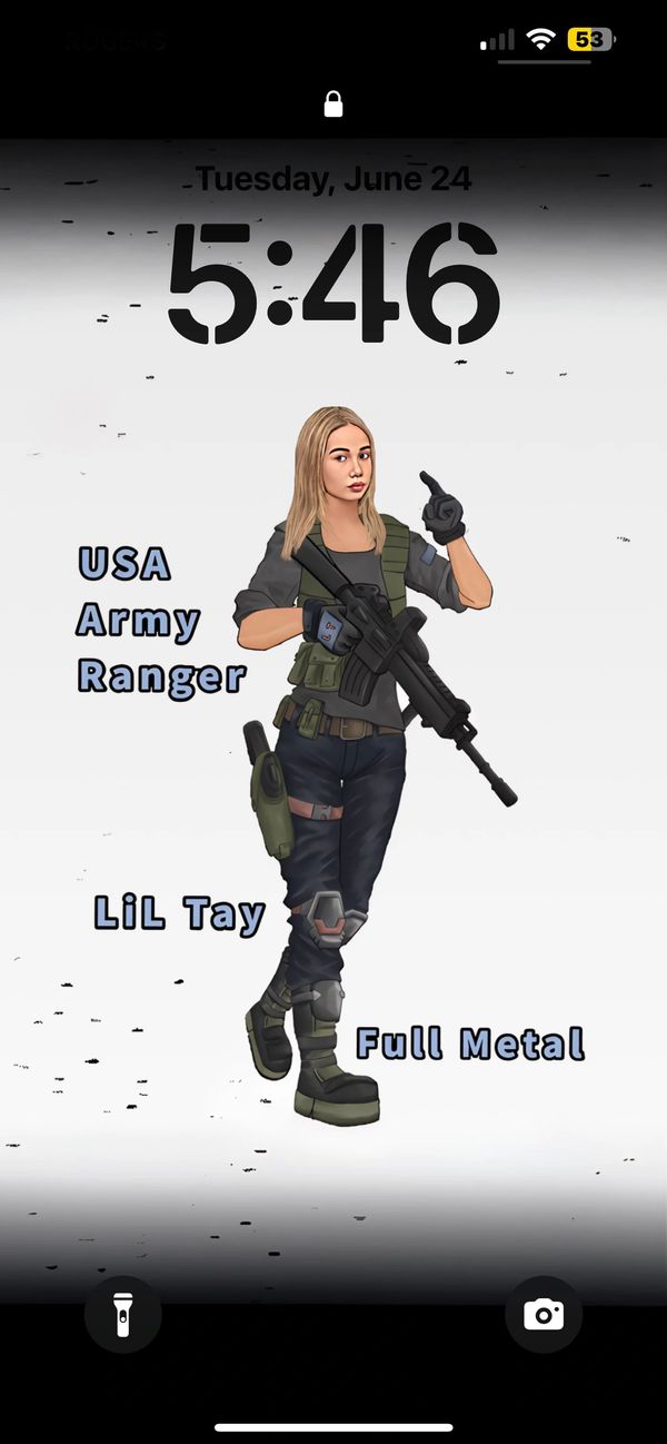 LiLTay USA Army Ranger FULL METAL cartoon free wall paper