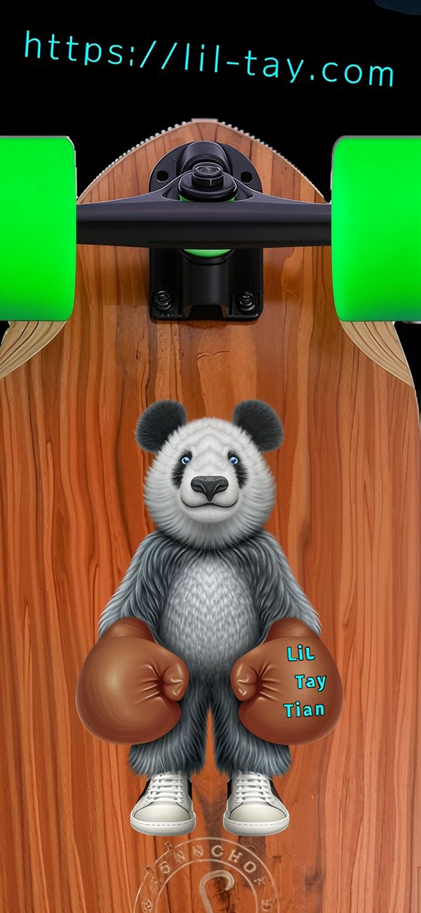 LiLTay Boxing Panda Bear cartoon sticker a must for any board 