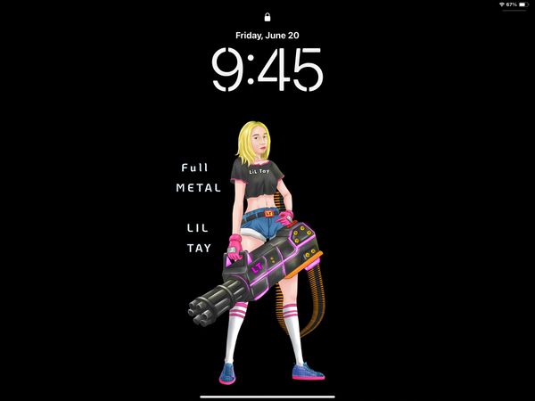 free wallpaper LiL Tay full metal cartoon black background free wallpaper