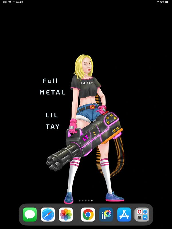  LiLTay full metal cartoon black background free wallpaper