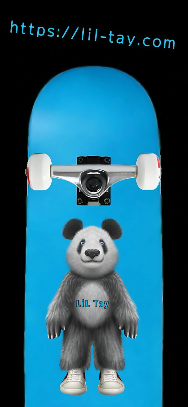 liltay panda cartoon sticker custom art 