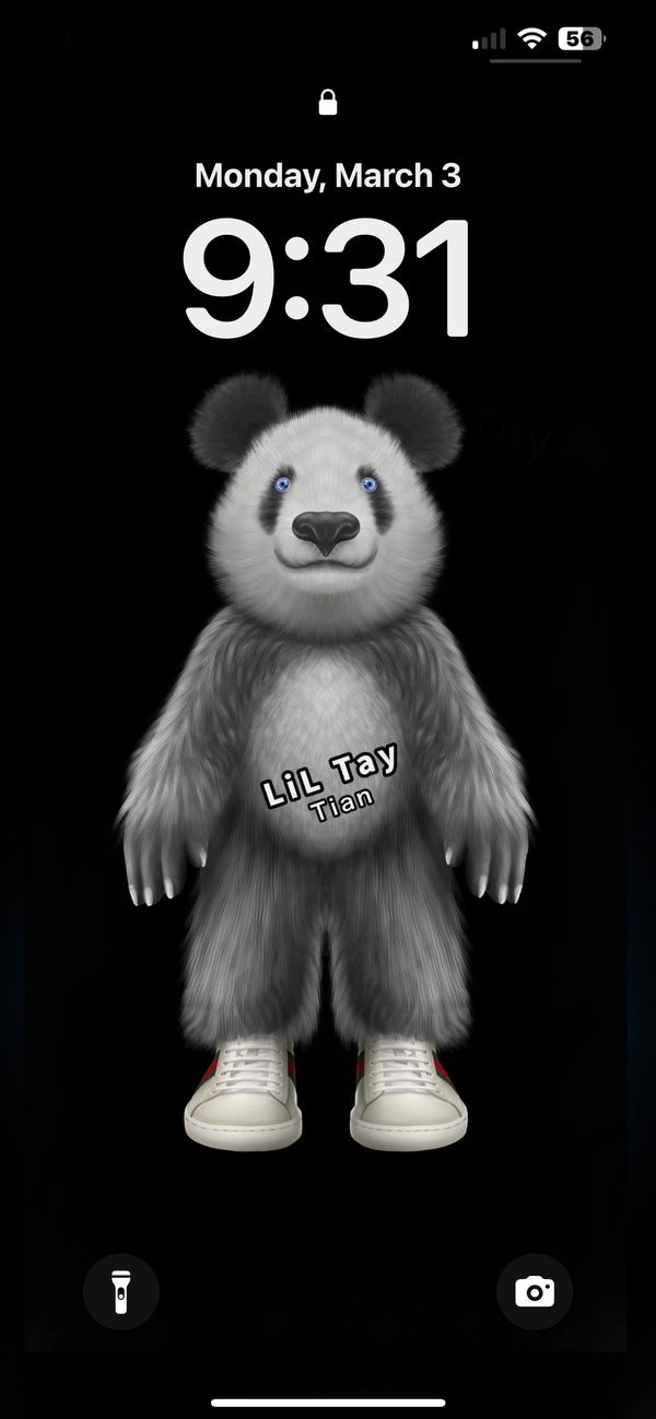 LiL Tay panda bear cartoon wallpaper for phone 