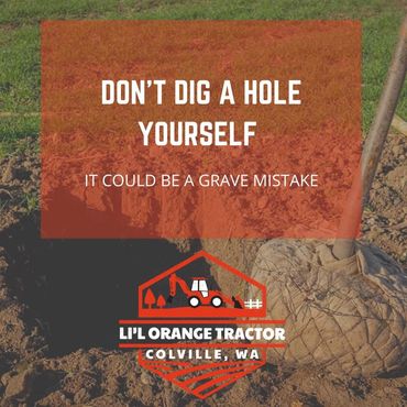 Li'l Orange Tractor | Dad Joke | Get it? Grave Mistake? Because you're in a hole. Don't look at me.