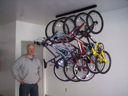 Overhead bike rack