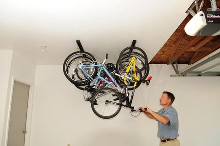 Overhead bike rack